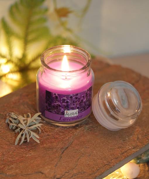 AuraDecor Highly Fragrance Lavender Jar Candle