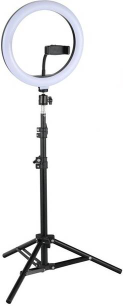 Webilla Tripod 7 ft. & 10inch FLASH Ring Light Remote Control 3 Light Modes 11 Level Brightness Dimmable 3 Modes For Live Strieaming, LED Makeup Ring Light, Roposo, TikTok, INSTAGRAM Reels YouTube, MX TAKA TAK, MOJ Video Tripod Kit-G Tripod Kit Ring Flash