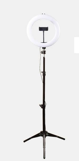 Wrapo 10 Inch Ring Light with Tripod Stand & Phone Holder, Dimmable LED Selfie Light for Live Stream Video/YouTube Video/Makeup, Ring Light with Stand Compatible with Android Mobile Phones Ring Flash