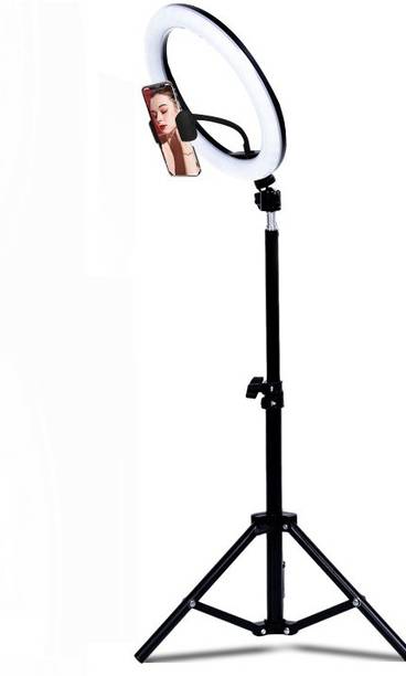 Setster 10 inch Big LED Selfie Ring Light with Extendable Tripod Stand 7 Feet Ring Flash
