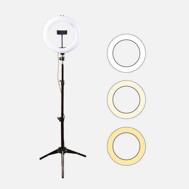 Wrapo Remote Dimmable 3-Modes LED Ring Light with Tabletop Stand with Ball-Head for Making up Youtube Videos Ring Flash