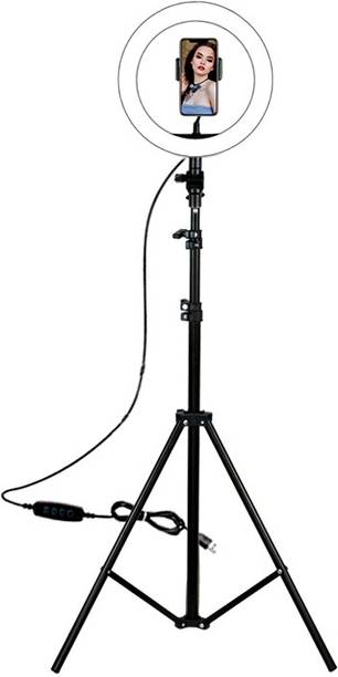 Wrapo 10.2" Selfie Ring Light with 65" Adjustable Tripod Stand & Phone Holder for Live Stream/Makeup, Upgraded Dimmable LED Ringlight for Tiktok/YouTube/Zoom/Photography, Compatible with iPhone & Android Ring Flash