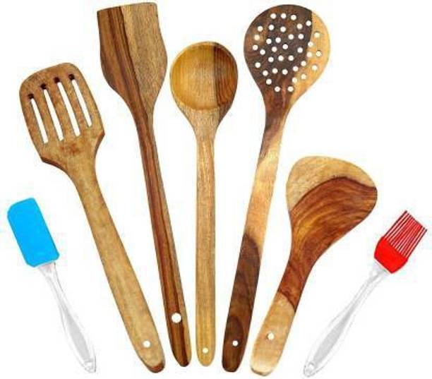 PURCHAZE24X7 Cooking Brush Silicone Combo With Spatula Set Of 5 Silicone Flat Pastry Brush