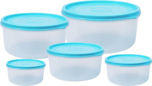 GALOOF 5 Pcs Microwave Safe Air Tight Kitchen Container Set for Re-Heating and Refridgerator  - 400 ml, 600 ml, 1000 ml, 2000 ml, 3000 ml प्लास्टिक ग्रोसरी कंटेनर