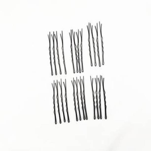 Sharum Crafts METAL BOBBY PIN FOR GIRLS AND WOMEN PACK OF 24 PIECES Hair Pin (Black) Tic Tac Clip