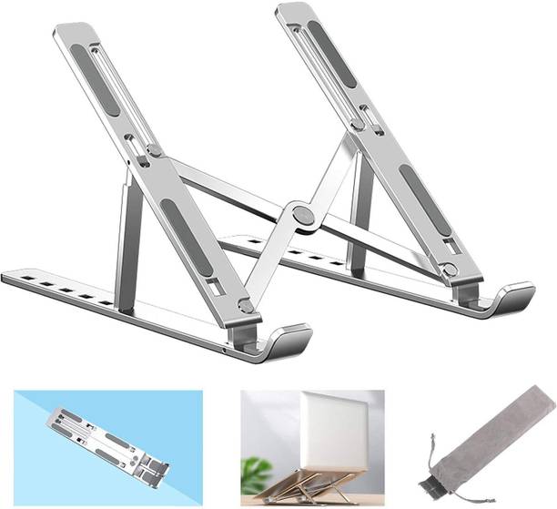 JPY Portable Laptop Stand, Adjustable & Ergonomic Computer Stand, Aluminum Laptop Stands for All Type Laptops Laptop-Stand Aluminium Floor and Desk Stand Rotatable Laptop Stand with Adjustable Height Compatible with Universal Laptops