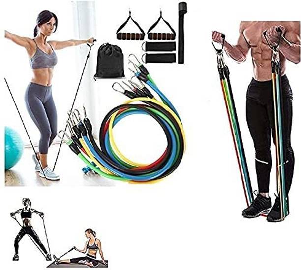 Fitness Scout Resistance Bands 5 PCS Stretching,Therapy,Home Workout Toning Tube Resistance Tube Resistance Tube