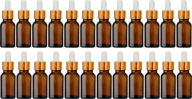 nsb herbals Amber Glass Bottle + Gold Dropper for Essential Oil, DIY Perfume, Multipurpose Use 15 ml Bottle