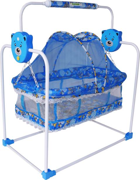 FLIPZON Baby Swing Cradle Jhula with Mosquito Net for New Born Baby (J10) Bassinet
