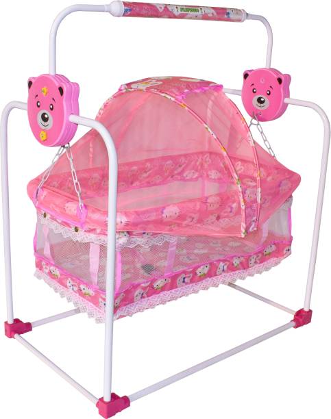 FLIPZON Baby Swing Cradle Jhula with Mosquito Net for New Born Baby (J10) Bassinet