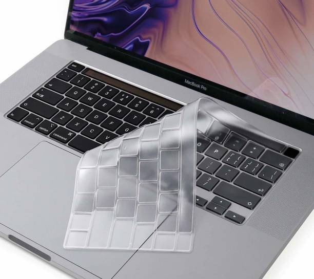 OJOS Premium Ultra Thin Keyboard Cover Skin Compatible 2020 MacBook Pro 13 Inch M1 A2338/A2251 and MacBook Pro 16" (Model A2289 A2141) - Clear MacBook Pro 13 Inch 2020 M1 A2338/A2251 and MacBook Pro 16" (Model A2289 A2141) Keyboard Skin