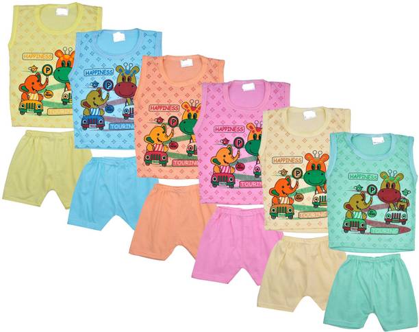 Shyamcollections Baby Boys & Baby Girls Party(Festive) T-shirt Shorts