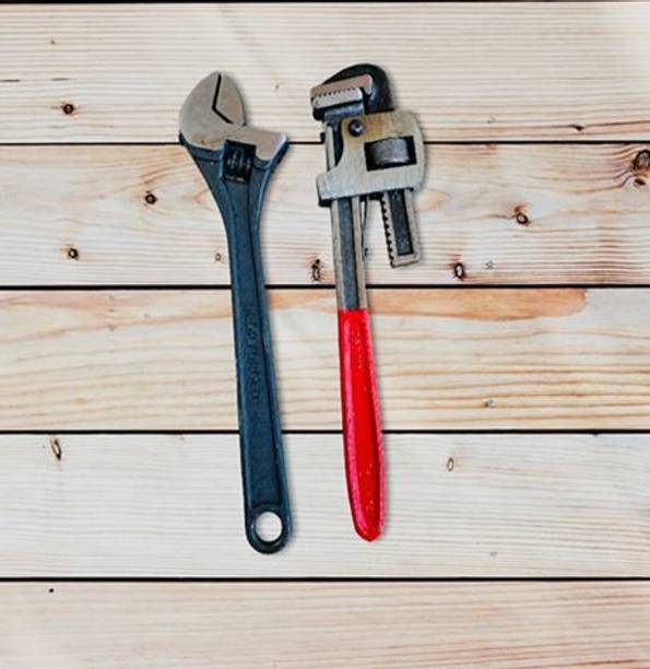 Padmakshi Perfect Hand Tool Kit-12'Pipe Wrench & 12"Adjustable Wrench Hand Tool Kit