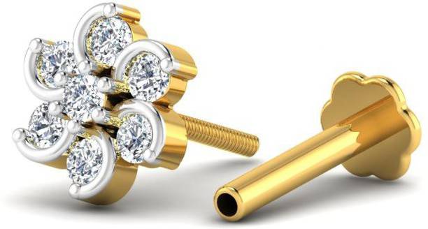 LORDS JEWELS The Orb Diamond Nose Pin 18kt Diamond Yellow Gold Stud
