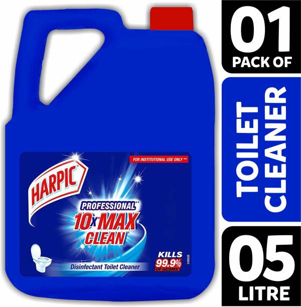 Harpic Disinfectant Toilet Cleaner Liquid, Original - 5 L (Pack of 1) | Kills 99.9% Germs Liquid Toilet Cleaner