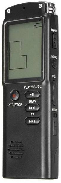 TFG T60 8GB Professional Black 8GB Long Hour Record LCD Screen Digital Audio Voice Recorder Dictaphone MP3 Player | Inbuilt 8 GB Memory | Rechargeable | Spy Product 8 GB Voice Recorder