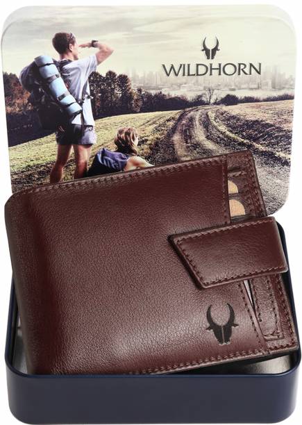 WILDHORN Men Casual Brown Genuine Leather Wallet
