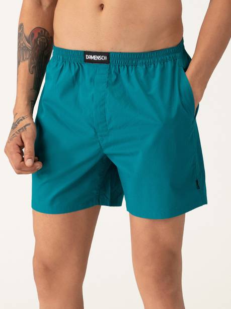 Breeze Solid Cotton Side Pocket Solid Men Boxer