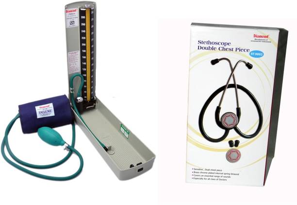 DIAMOND Mercury Deluxe Model BPMR120 with Original brand Stethoscope ST0002 Combo Kit BPMR120 Bp Monitor
