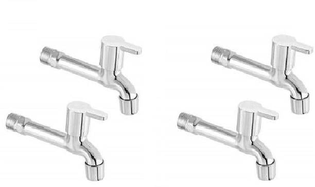 Alligator Flora Stainless Steel Long Body Taps For Bathroom and Kitchen Taps With Chrome Finish and Quarter Turn Fitting (Chrome Plated,4 Pieces) Bib Tap Faucet