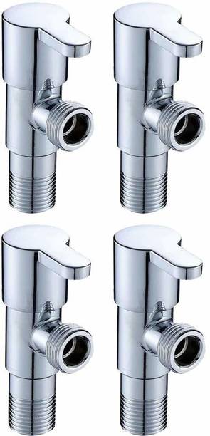 Alligator Ryan Stainless Steel With Brass Disc Chrome Plated Angle Valve Cock for Bathroom for Geyser and Wash Basin Connection - Set of 4 Angle Cock Faucet