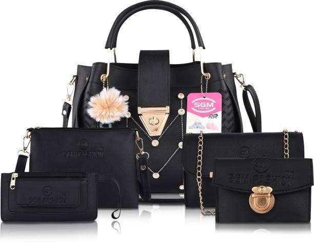 SGM Fashion Women Black Handbag