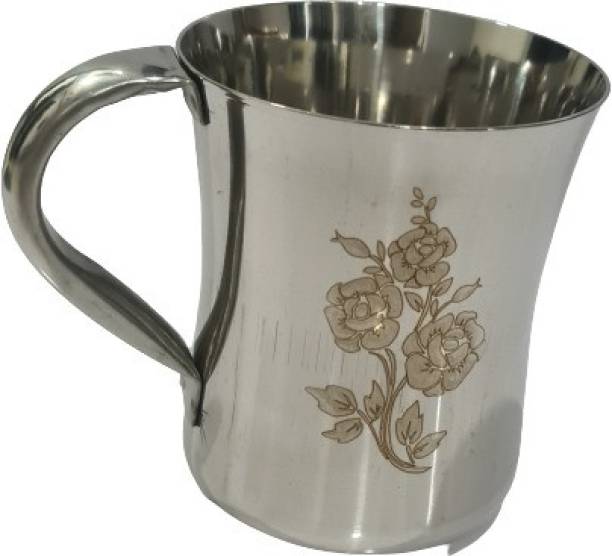 D S COFFEE MUG floral design 6 pieces Stainless Steel Coffee Mug