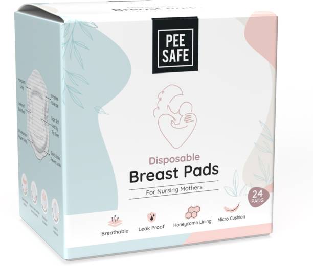 Pee Safe Super Soft and Absorbent Breast Pads | for New Mothers | Pack of 24 Nursing Breast Pad