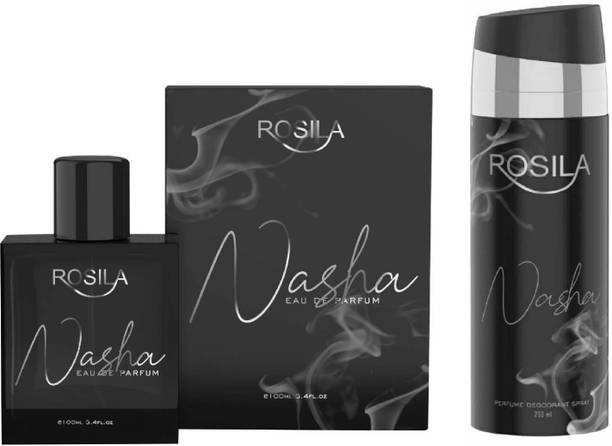 Rosila NASHA PERFUME 100ML WITH NASHA PERFUME DEODORANT BODY SPRAY 200ML(TOXIC FREE)