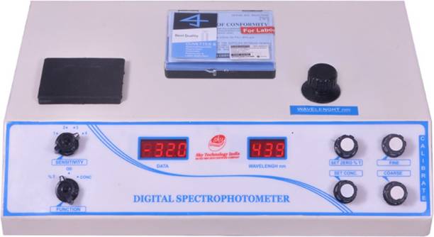 sky technology india Sky 426 metal body digital spectrophotometer wavelength (340-960 NM) path length 10-50 mm/ Spectrophotometer
