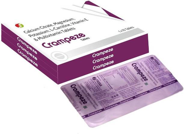 Crampeze Calcium Citrate Magnesium Potassium Multivitamin Tablets help in Muscle Cramps