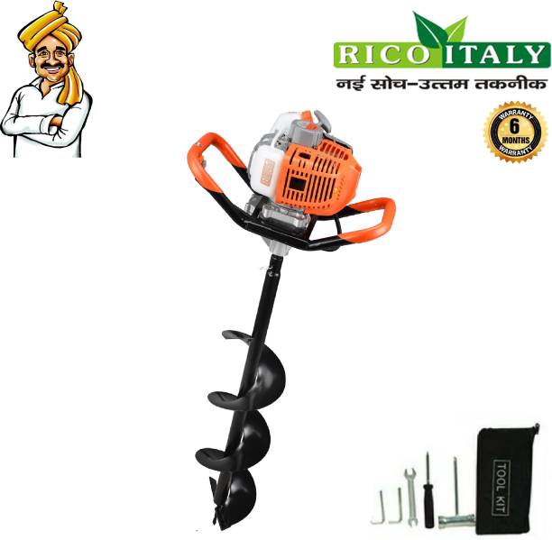RICO ITALY EARTH AUGER 63CC 2 STROKE PETROL ENGINE 8 INCH DRILL BIT Auger Drill