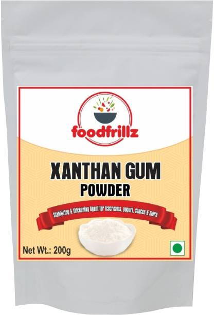 foodfrillz Xanthan Gum Powder, 200 g (binding, stabilizing & thickening ingredient gluten free) Baking Powder