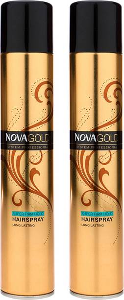 NOVA GOLD Super Firm Hold, 400ml each, PACK OF 2 Hair Spray