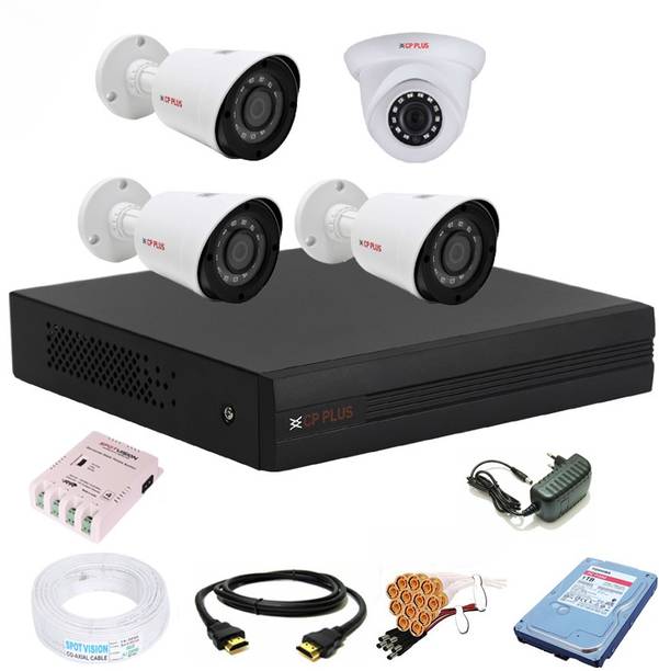 CP PLUS 4 Channal 5 MP H.265+ HD DVR 1Pcs,Outdoor Camer...