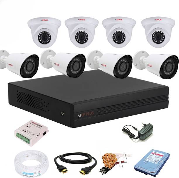 CP PLUS 8 Channal 5 MP H.265+ HD DVR 1Pcs,Outdoor Camer...