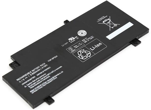 TechSonic Replacement Laptop Battery Compatible For VGP-BPS34 VAIO FIT 15A 6 Cell Laptop Battery