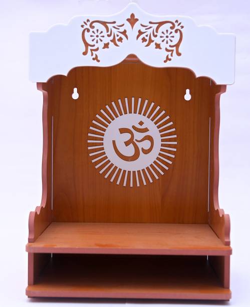 STASTORE Home Temple Wall Hanging Product Engineered Wood Home TempleWooden Singhasan Temple for God. Engineered Wood Home Temple