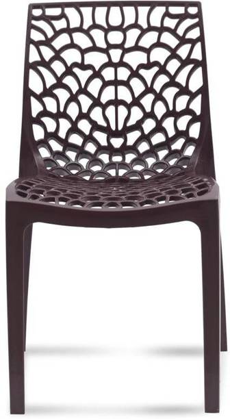 Supreme WEB BROWN SET OF 1 CHAIR FULLY COMFORT nd weight bearing Plastic Outdoor Chair
