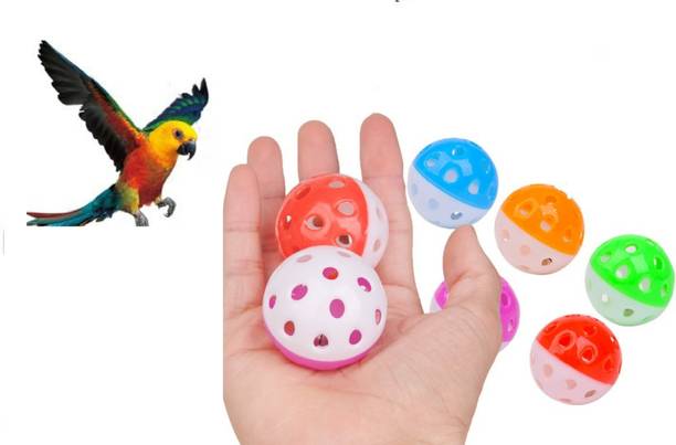 Petzlifeworld (Pack of 3) Bird Interactive Bell Ball, Bird Toy for Parakeet, Cockatiel, Budgerigar, Parrots Plastic Ball For Bird