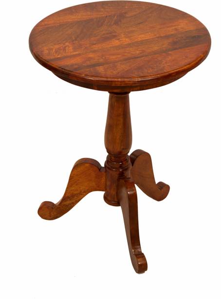 FUREON Round Side Table Solid Wood End Table