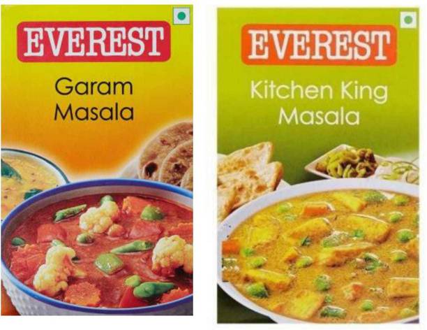 EVEREST COMBO PACK OF GARAM MASALA + KITCHEN KING MASALA 200 GM PACK OF 2