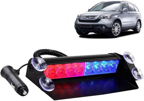 Selifaur 111 - 8 LED High Intensity Windshield Emergency Strobe Lights || Vehicles Interior Roof Hazard Warning LED Flash Light (Blue&Red)for CR-V Car Flashlight Holder