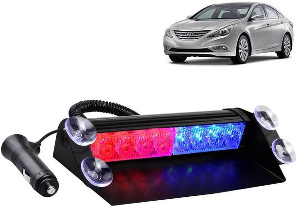 Selifaur 141 - 8 LED High Intensity Windshield Emergency Strobe Lights || Vehicles Interior Roof Hazard Warning LED Flash Light (Blue&Red)for Sonata Car Flashlight Holder