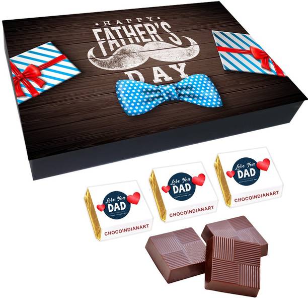 CHOCOINDIANART Very Nice Happy Father's Day, 12pcs Delicious Chocolate Gift Box, Truffles Gift Pack