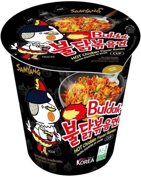 Samyang Hot Chicken Flavor Ramen, 70 gm Cup Noodles Non-vegetarian