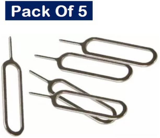Dilurban Sim Eject Needle Pin Key Tool for ejecting sim tray, Sim Card Metal Key Open Tray Remover (Pack Of 5) Sim Adapter