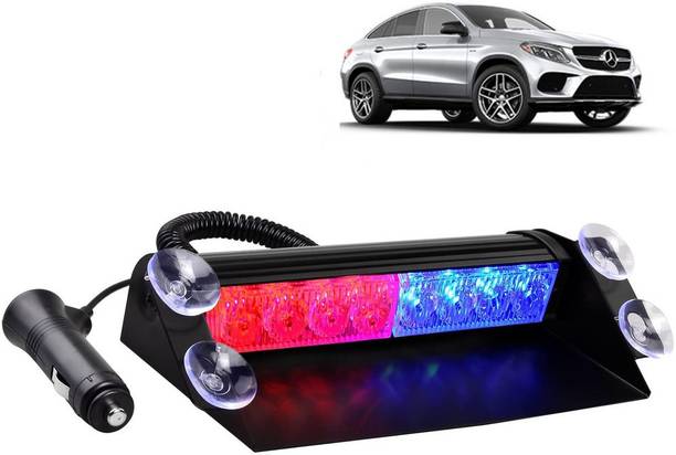 Selifaur 269 - 8 LED High Intensity Windshield Emergency Strobe Lights || Vehicles Interior Roof Hazard Warning LED Flash Light (Blue&Red)for MLC Car Flashlight Holder
