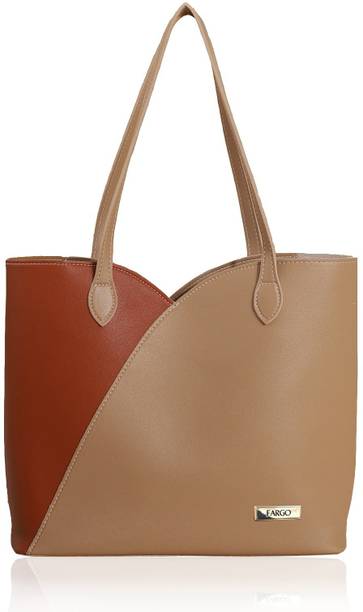 Women Beige, Brown Tote - Extra Spacious