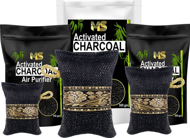 Mini Storify Room Activated Charcoal Air Purifier bag - 100gm, 200gm and 500gm Combo Pack - Non-Electric Deodorizer, Odor Absorber and Dehumidifier Pouch for Home, Car, Wardrobe, Fridge, Shoe Rack, Bathroom Humidifier